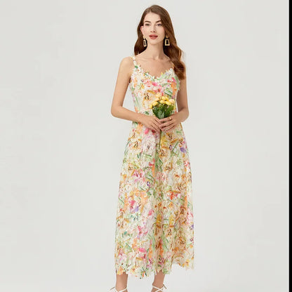 Boswell Floral Embroider Midi Dress