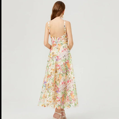 Boswell Floral Embroider Midi Dress